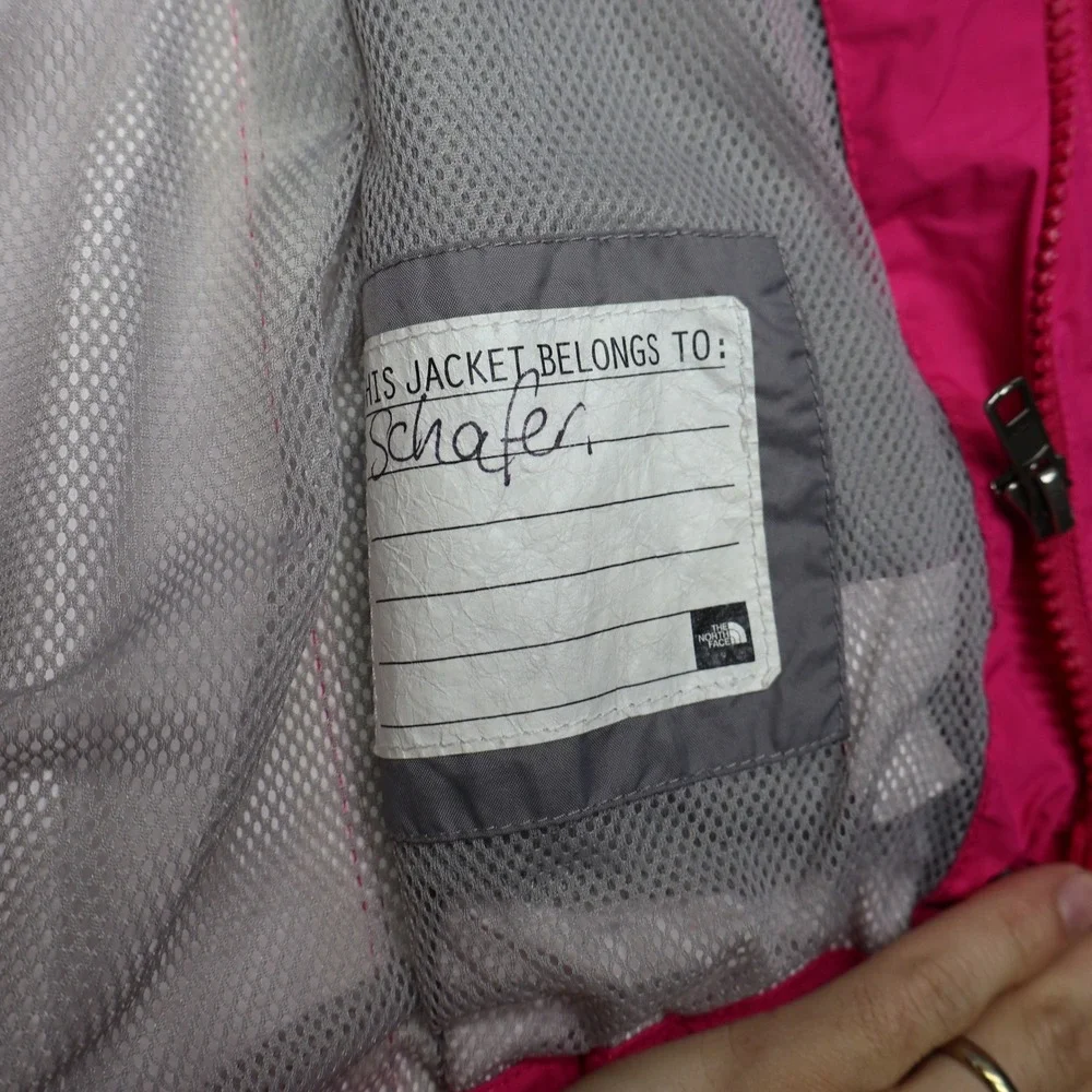 North Face Rain Jacket Girls Medium 10/12 Pink Waterproof Mesh Lined 3in1 Shell